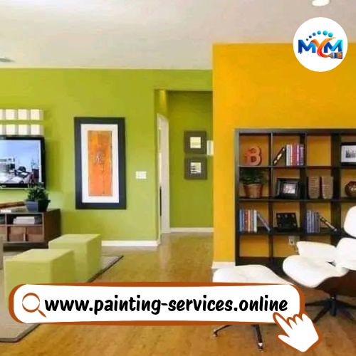 Trabajo de pintura interior en una casa pequeña en piura